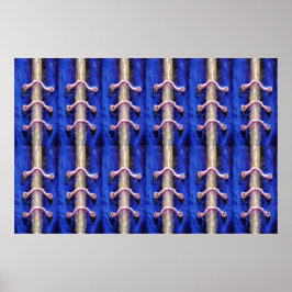 Pôster Design do abstrato azul mínimo industrial