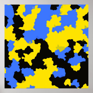 Poster Design do abstrato preto amarelo