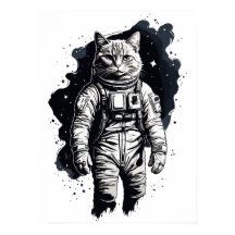 Design do Astronauta de Tinta Preta