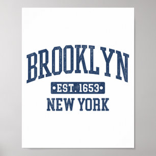 Poster Design do Brooklyn New York Ny Vintage Sports
