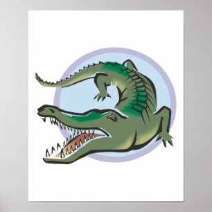 Poster Design do Círculo Crocodilo/Alligador