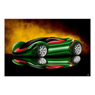 Pôster Design do conceito de hipercarro