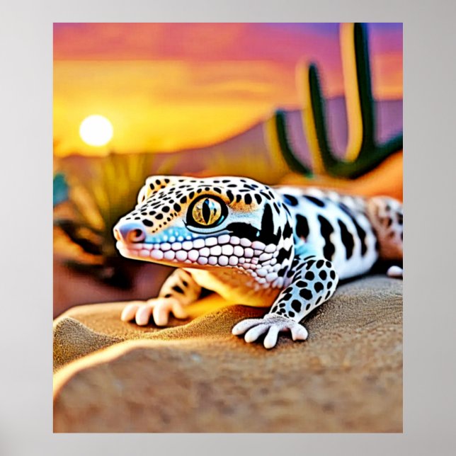 Poster Design do Deserto de Gecko Leopard (Frente)