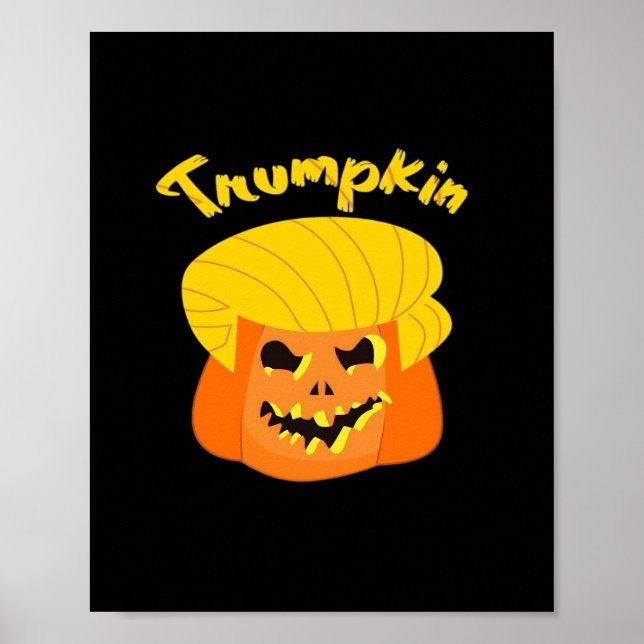 Poster Design do Dia das Bruxas de Abóbora Trumpkin - Slo (Frente)