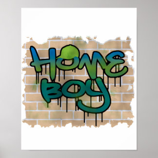 Poster design do grafite do ficar em casa