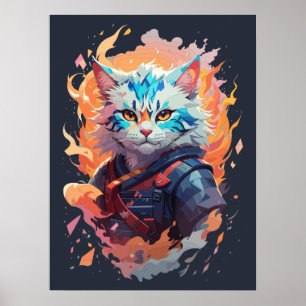 Poster Design do Guerreiro Gato Ninja
