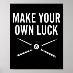 Poster Design Do Jogador De Piscina Billiard Com Oito Fai