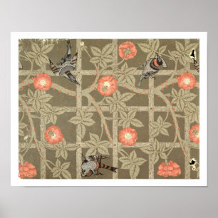 Pôster Design do papel de parede da treliça com um backg