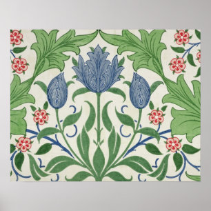 Pôster Design do papel de parede floral