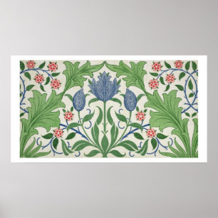 Pôster Design do papel de parede floral