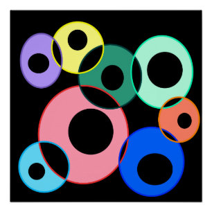 Pôster Design do Rainbow Billiard Balls