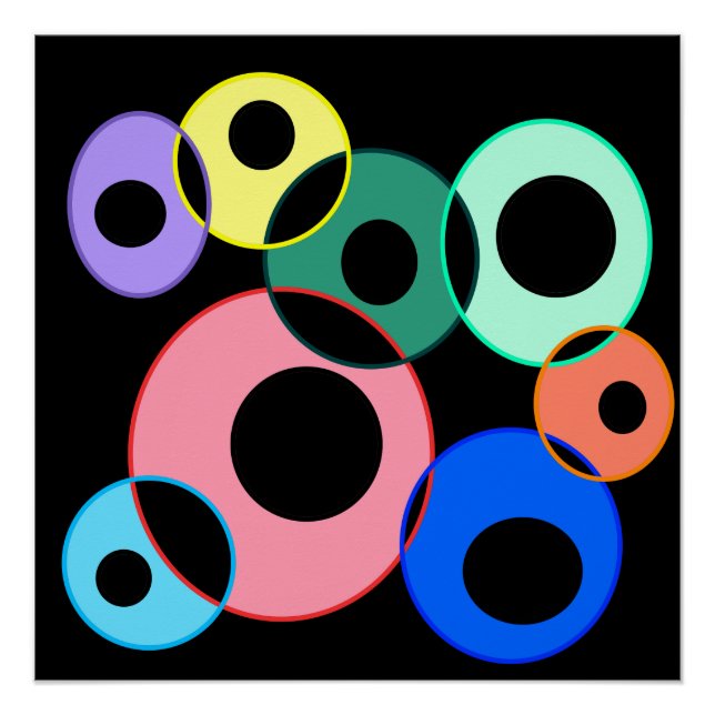 Pôster Design do Rainbow Billiard Balls (Frente)