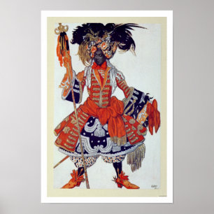 Pôster Design do traje para a guarda da rainha, de
