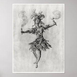 Pôster Design do traje para o balé 'Medusa