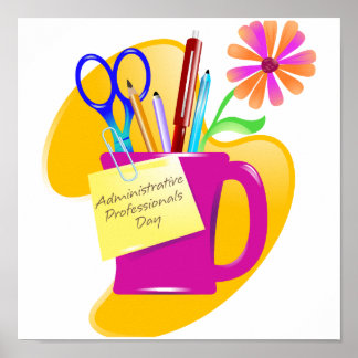 Pôster Design dos profissionais administrativos