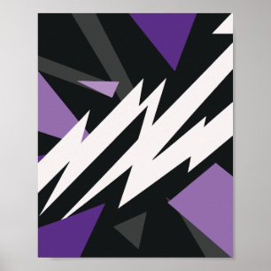 Poster Design elétrico roxo e preto