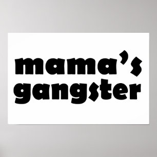 Poster Design engraçada do gangster Mamas