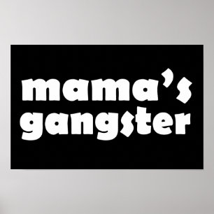 Poster Design engraçada do gangster Mamas