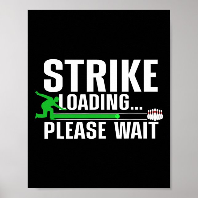 Poster Design Engraçada Para Homens Boliches (Frente)