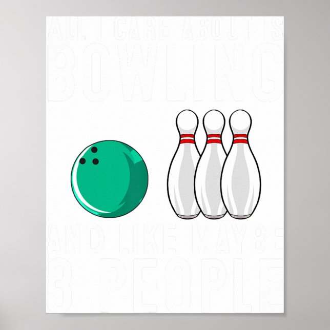 Poster Design Engraçada Para Homens Boliches (Frente)