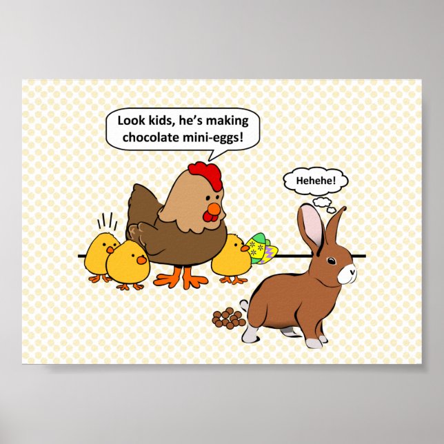 Pôster Design engraçado de cocô de chocolate (Frente)