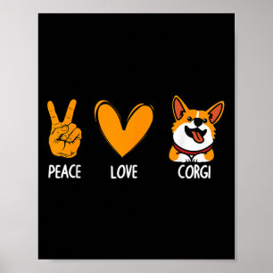 Poster Design Engraçado De Corgi Para Homens Mulheres Cri