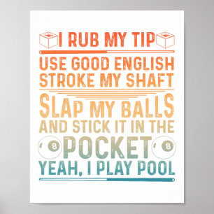 Poster Design Engraçado Para Homens Piscina Billiard Love