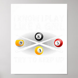 Poster Design Engraçado Para Mulheres Piscina Bilheiras P