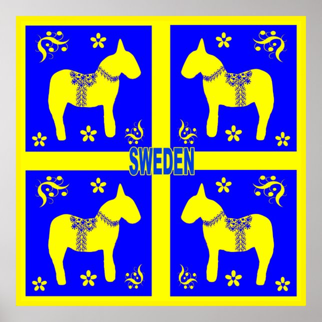 Poster design escandinava, Glad Midsommar (Frente)