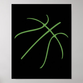 Poster Design Esportivo Fofo de Sketll Com Cor Verde 