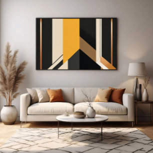 Poster Design Estético Minimalista Dourado Preto Bege
