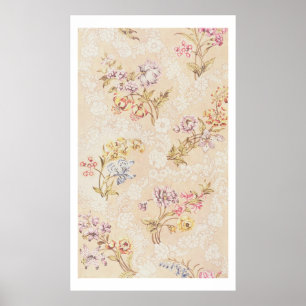 Pôster Design floral com peônias, lírios e rosas para S