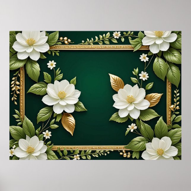Poster Design floral elegante (Frente)