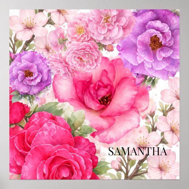 Poster Design Floral Personalizado (Frente)