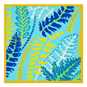 Pôster Design Floral vibrante