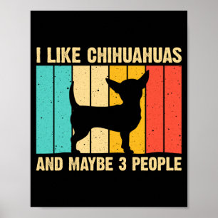 Poster Design fofo de chihuahua para mulheres crianças ho