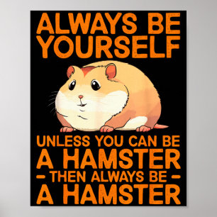 Poster Design Fofo de Hamster Para Homens Mulheres Crianç