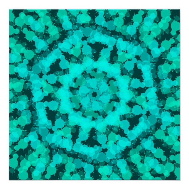 Pôster Design geométrica verde-hormonal (Frente)