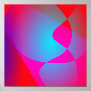 Poster Design Geométrico Colorida com Gradiente Elegante