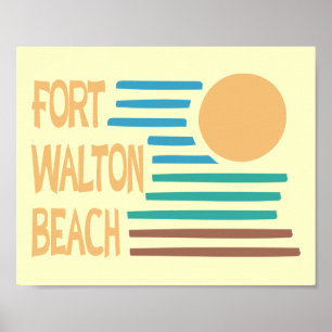 Pôster Design geométrico de Fort Walton Beach