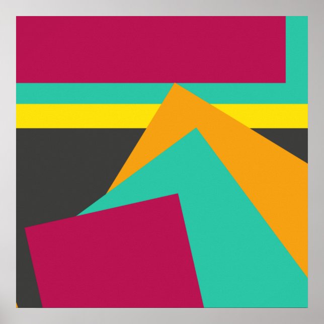 Poster Design geométrico moderno popular, (Frente)
