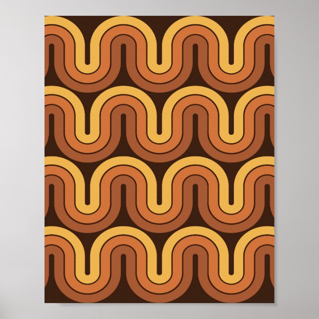 Poster Design Geométrico Retro dos Anos 70 (Frente)
