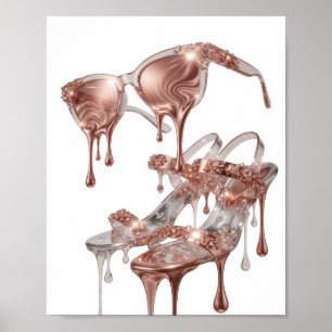 Poster Design GLAMOUR ROSE GOLD Chic