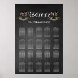 Poster Design gótica com crânios legal