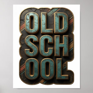 Poster Design Gráfico Chic Gold OLD SCHOOL
