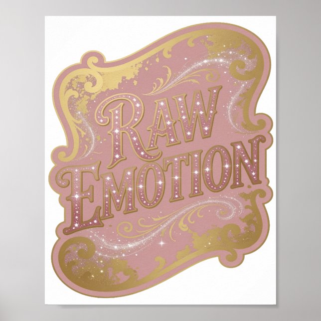 Poster Design Gráfico Classic Gold RAW EMOTION (Frente)
