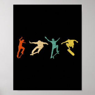Poster Design Gráfico de Skate Antigo Skatista Ska