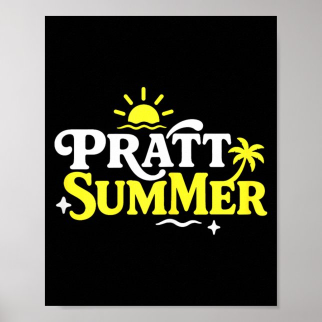 Poster Design Gráfico Divertido de Verão Pratt (Frente)