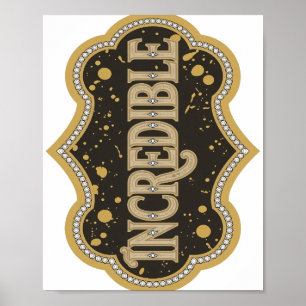 Poster Design Gráfico INCREDÍVEL Cool Gold