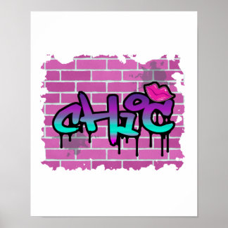 Pôster design grafite de chic